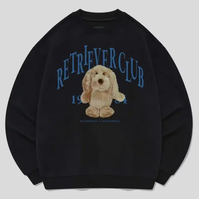 리트리버클럽 RETRIEVER DOLL CREWNECK [BLACK]