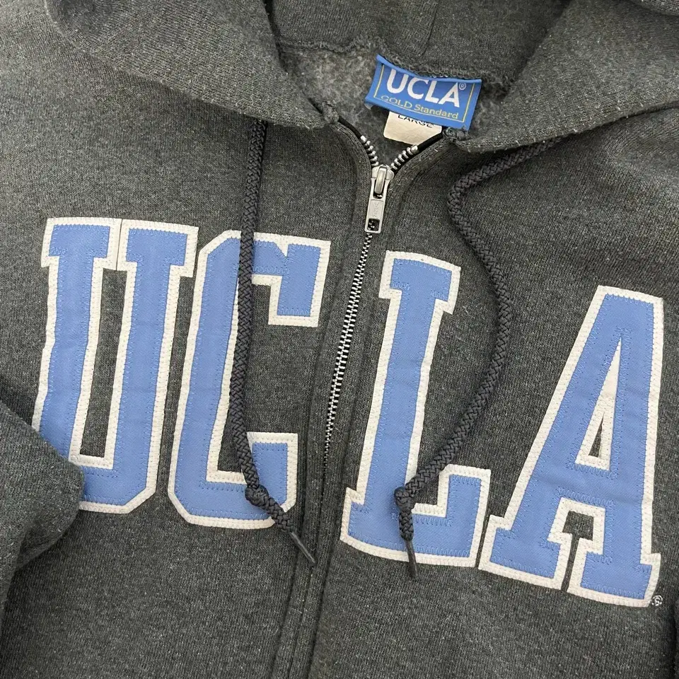 UCLA 빅 로고 그레이 후드집업