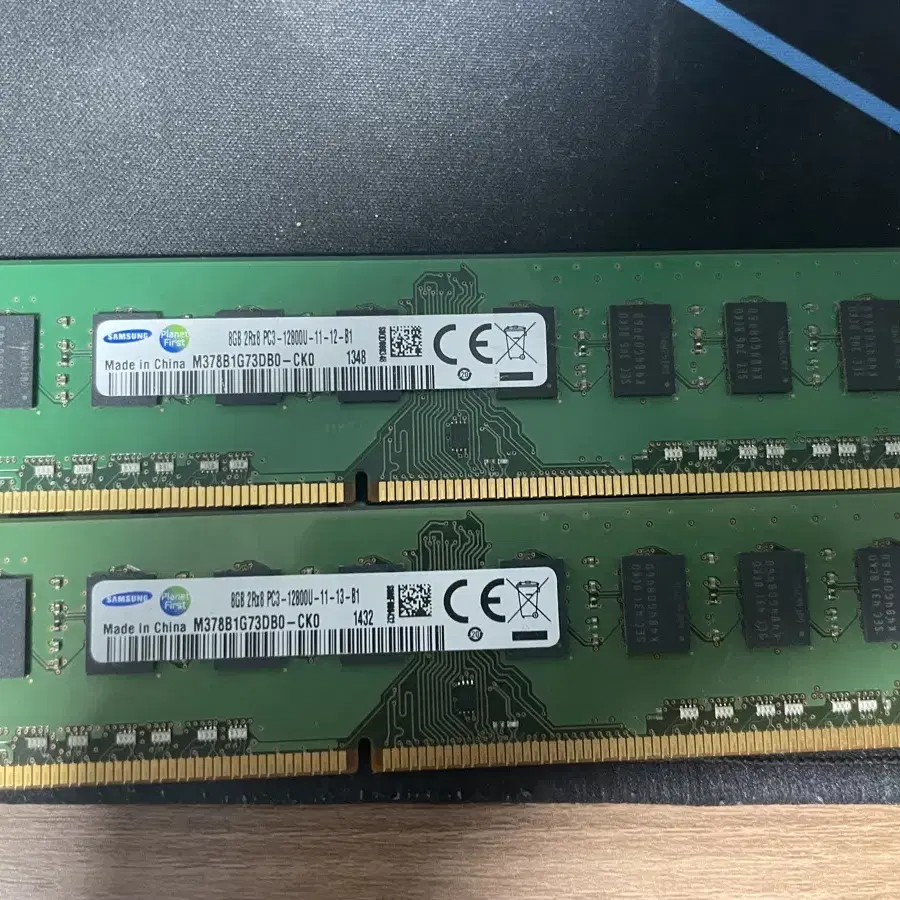 삼성 ddr3 12800u 16g(8g x 2)램 판매합니다