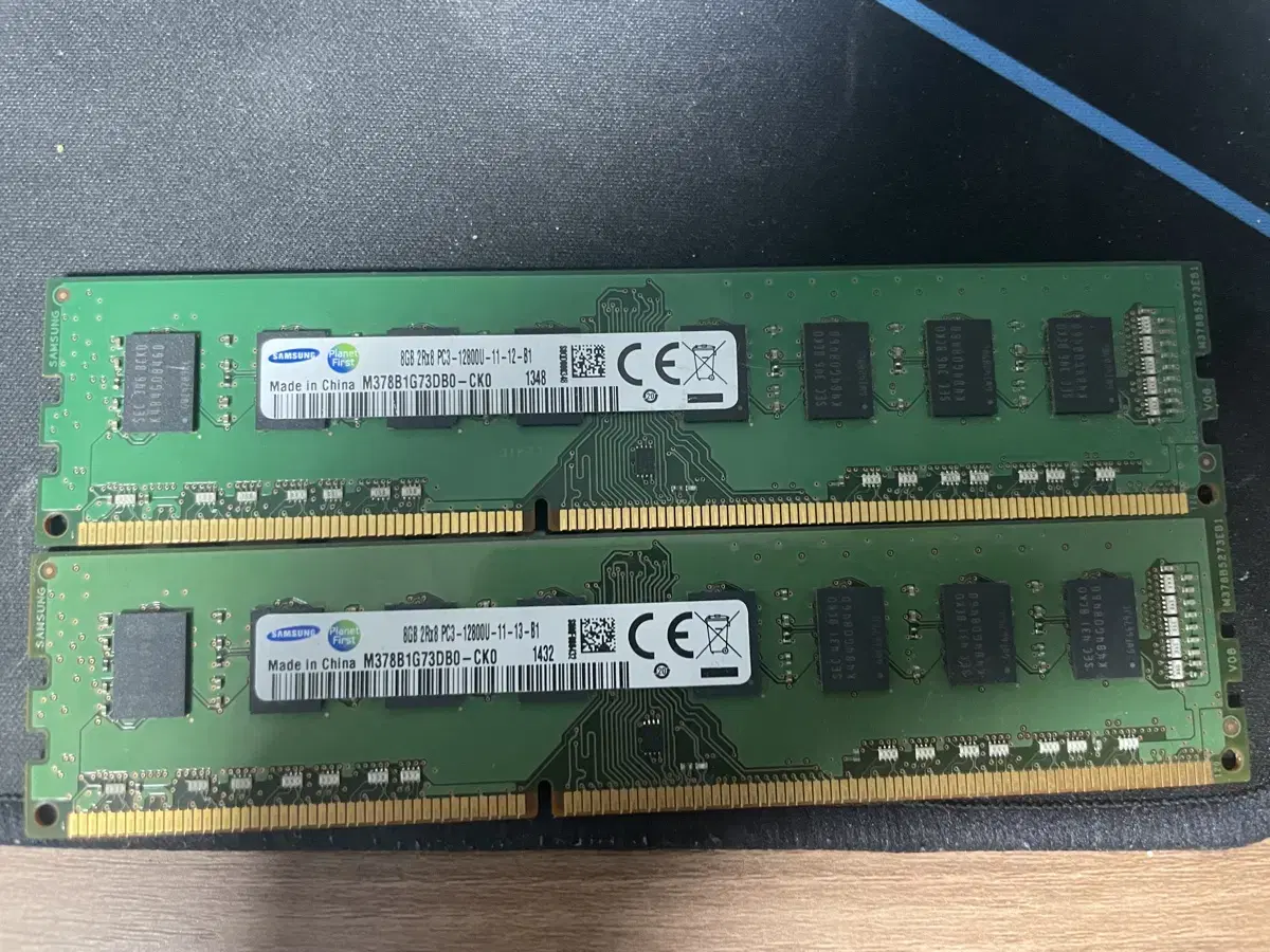 삼성 ddr3 12800u 16g(8g x 2)램 판매합니다