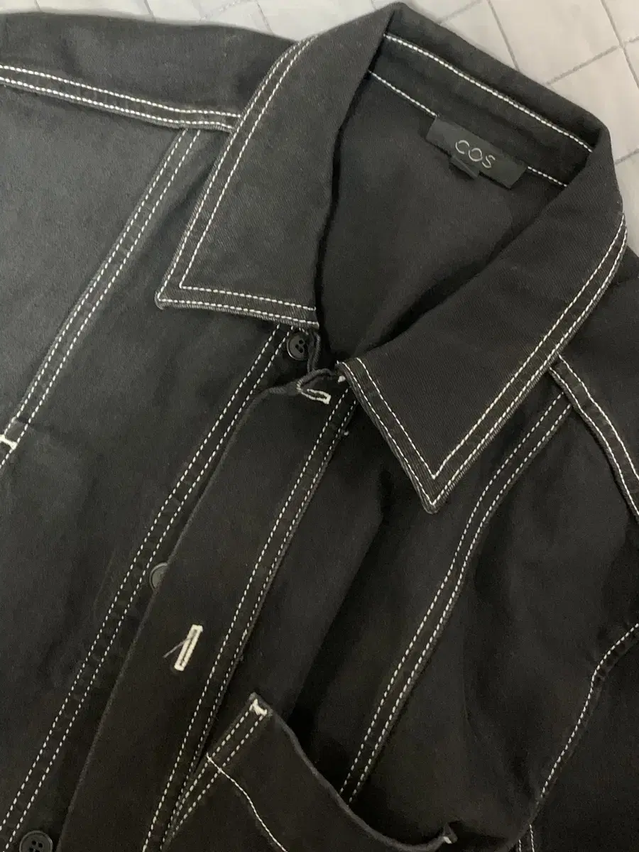 [M] COS Topstitched Denim Shirt