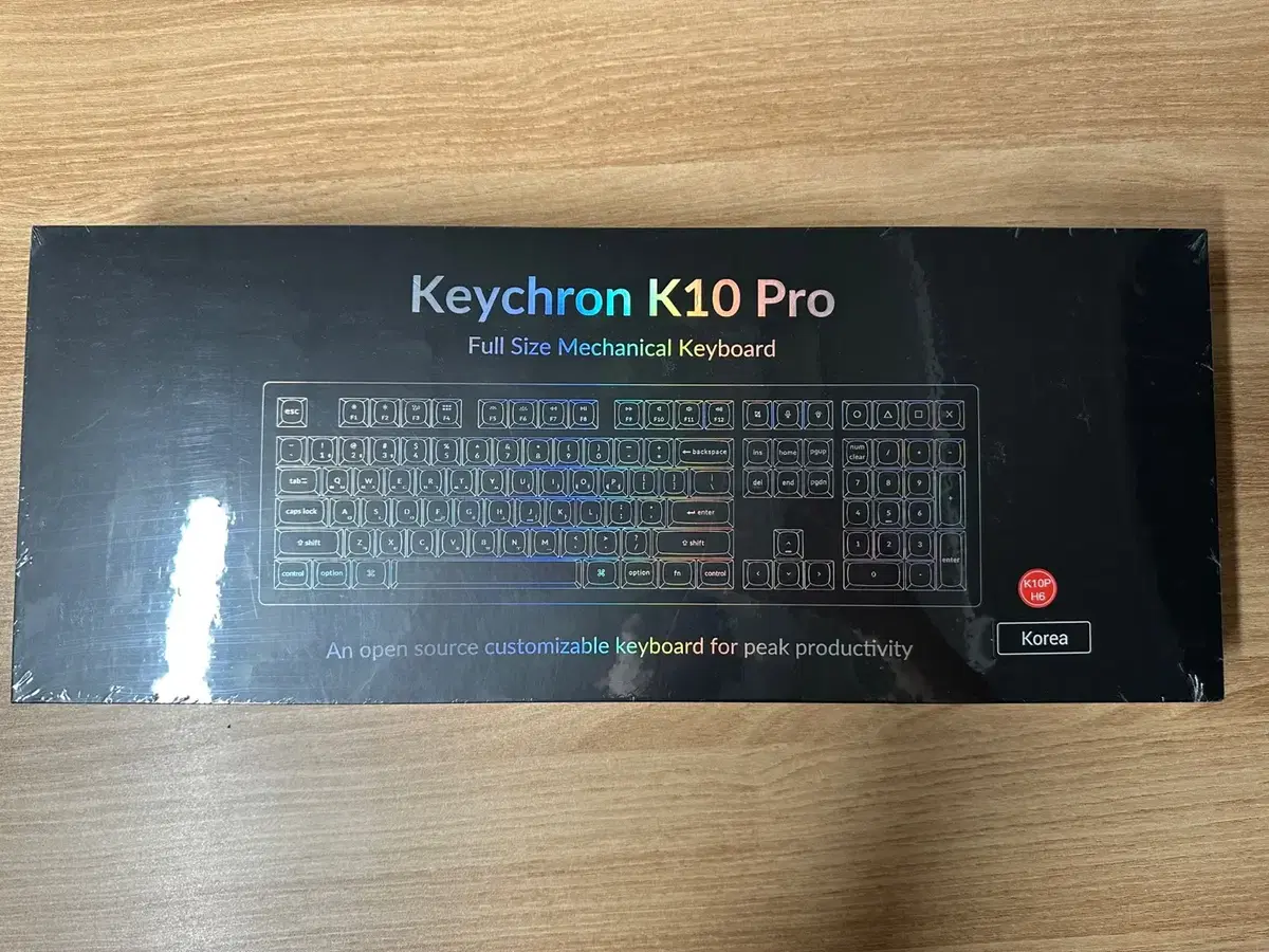 새상품) 키크론 K10 PRO 블랙 RGB 저소음적축 유무선 기계식키보드