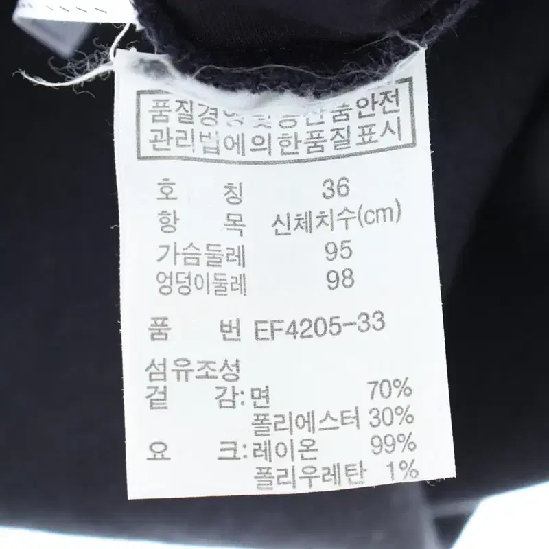 W(M) 라코스테 맨투맨 티셔츠 네이비 면 원피스-F44E