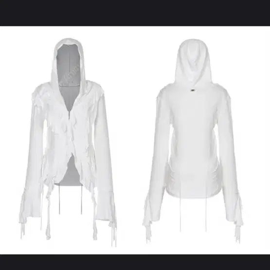 NACHE RUFFLE HOODIE SHIRT 나체 러플 후디셔츠