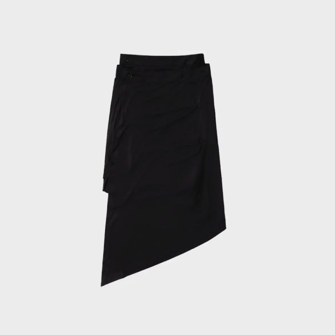 [OJOS] jersey drape wrap skirt / black