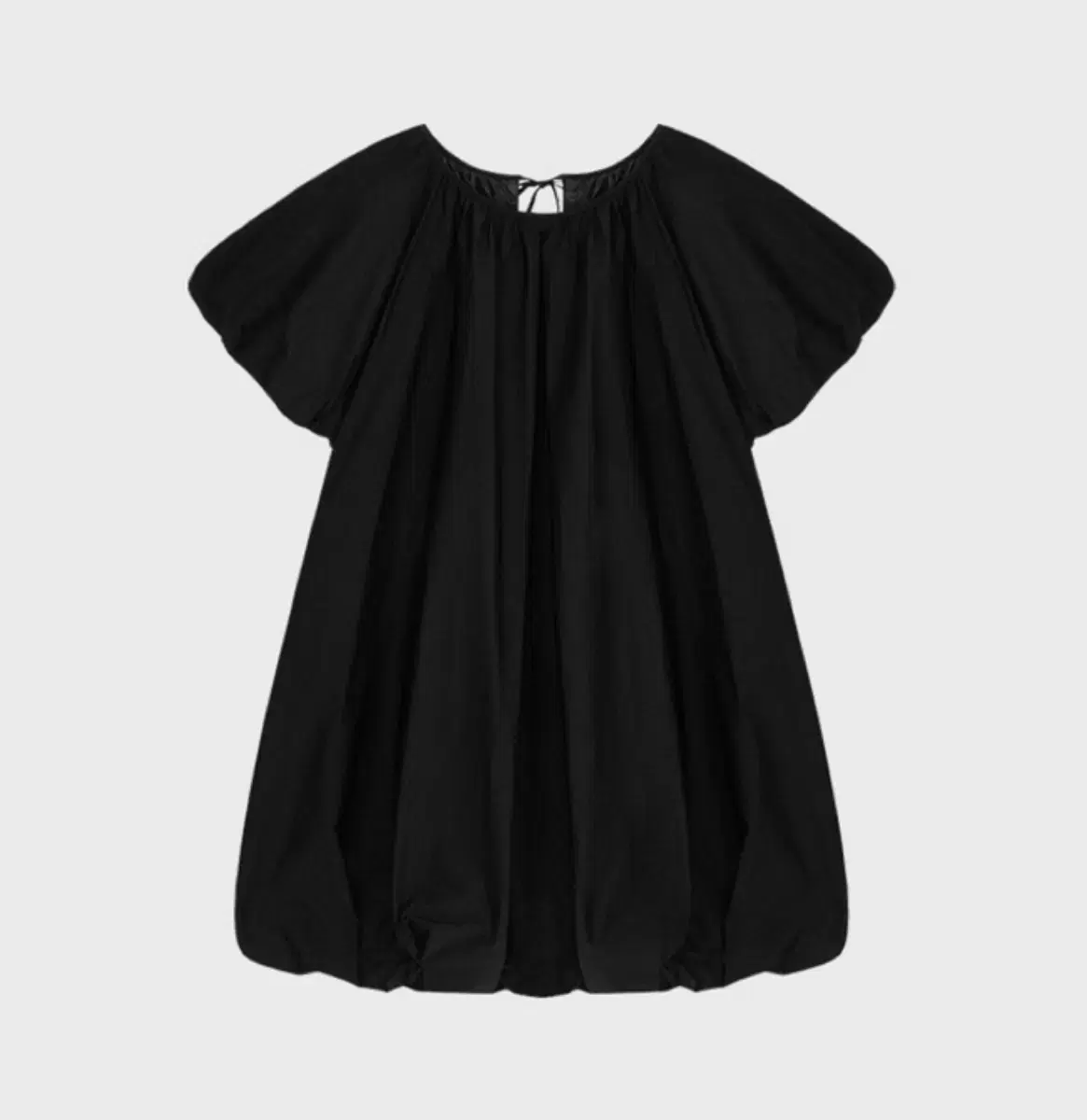 [COSMOSS] VOLUME MINI DRESS / BLACK