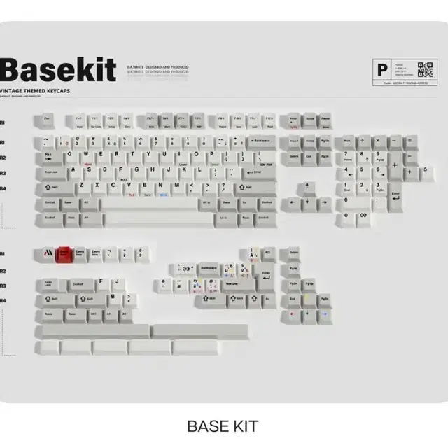 A.white Vintage Cold white PBT 키캡