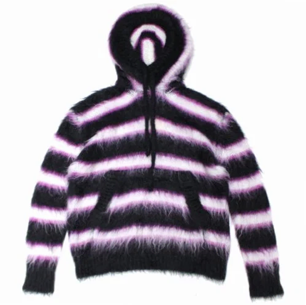 [44] MARNI Marni Mohair Stripe Hooded Sweatshirt