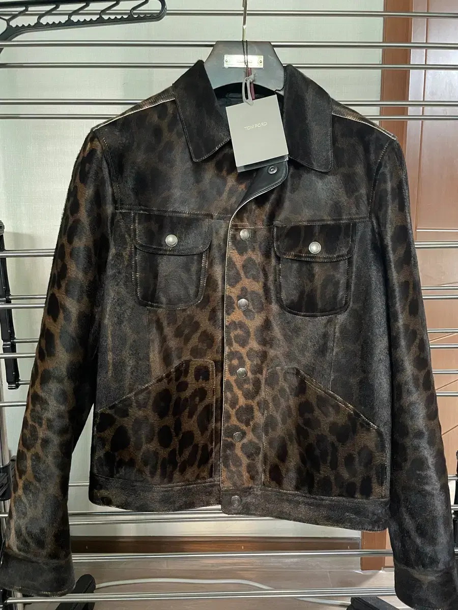 Tom Ford Cowhide Leopard Jacket 48SZ