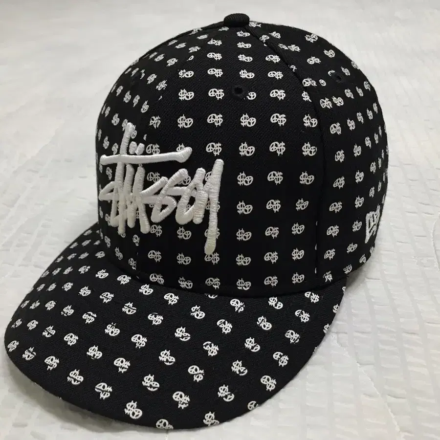 스투시 뉴에라 모자 캡 검정색 7 1/2 59.6cm90년대 stussy