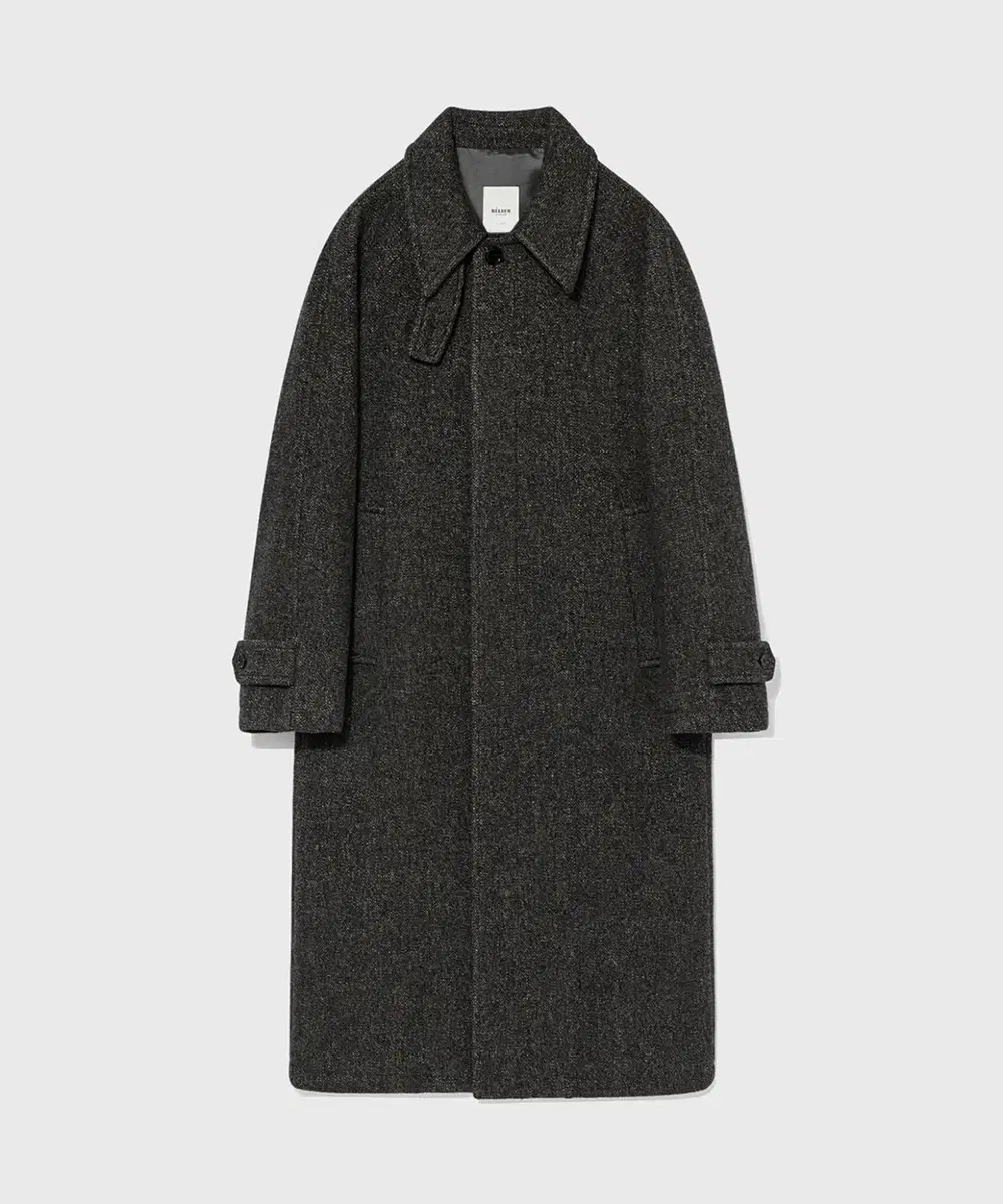 Belie Melton Wool Balmacan Coat Black-Brown (new)