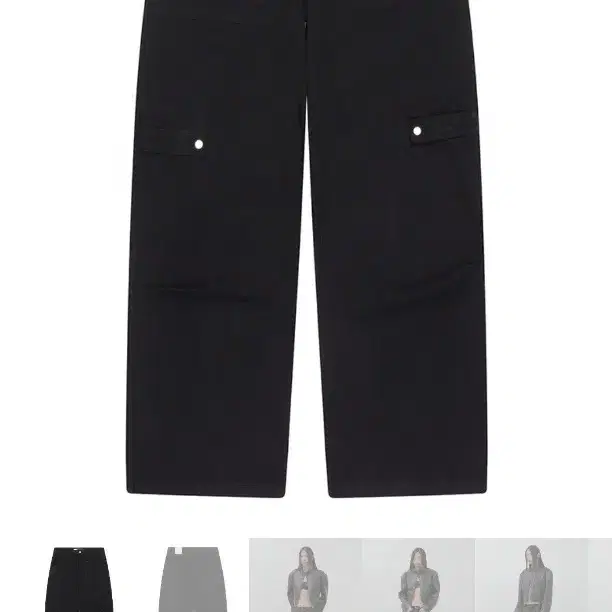 세이스라 saysra WIDE-LEG WASHED PANTS, BLACK