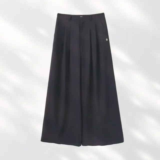 [PIEMUU] Wide two tuck slacks_dark navy