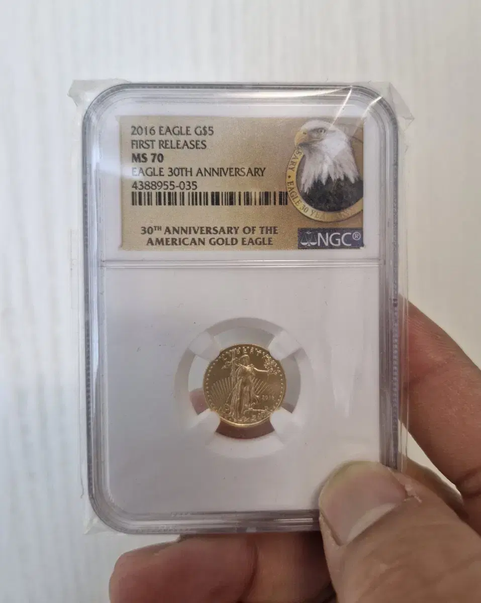 American Eagle 1/10 oz (3.11 g) gold coin sold as the highest grade certified slab