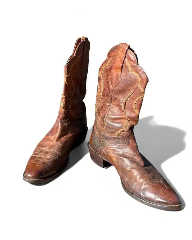 70's Dan Post Chain Stitch Western Boots