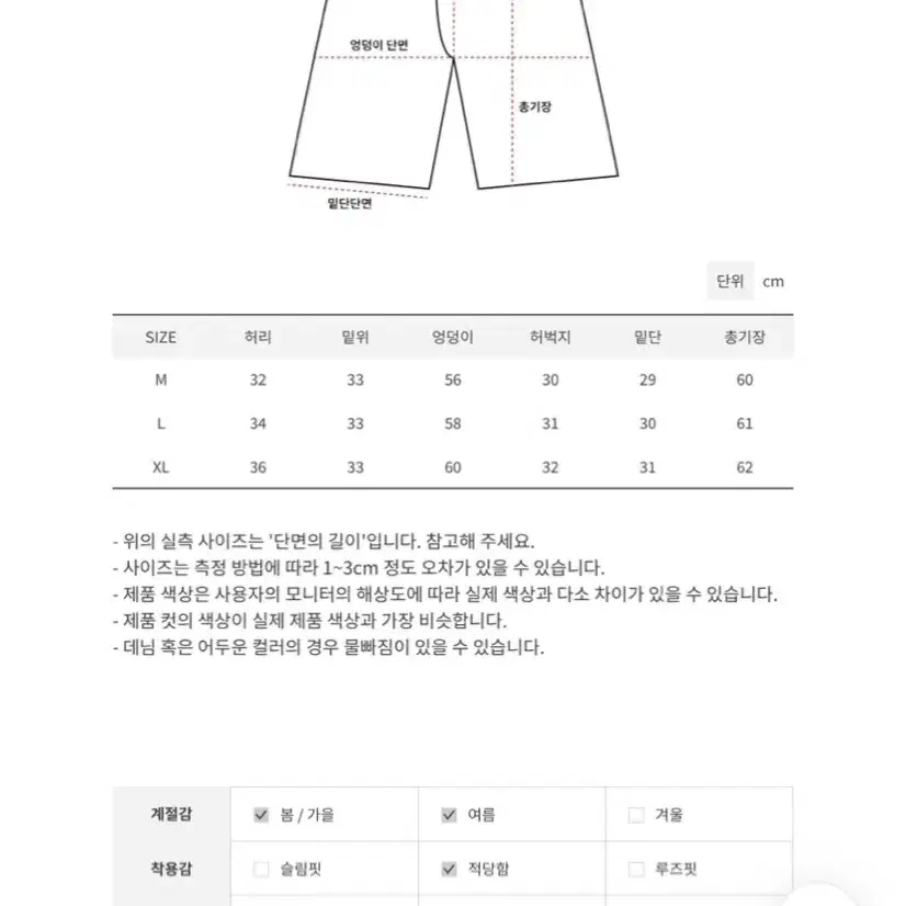 [블루하츠] 블랙 데님 버뮤다 팬츠