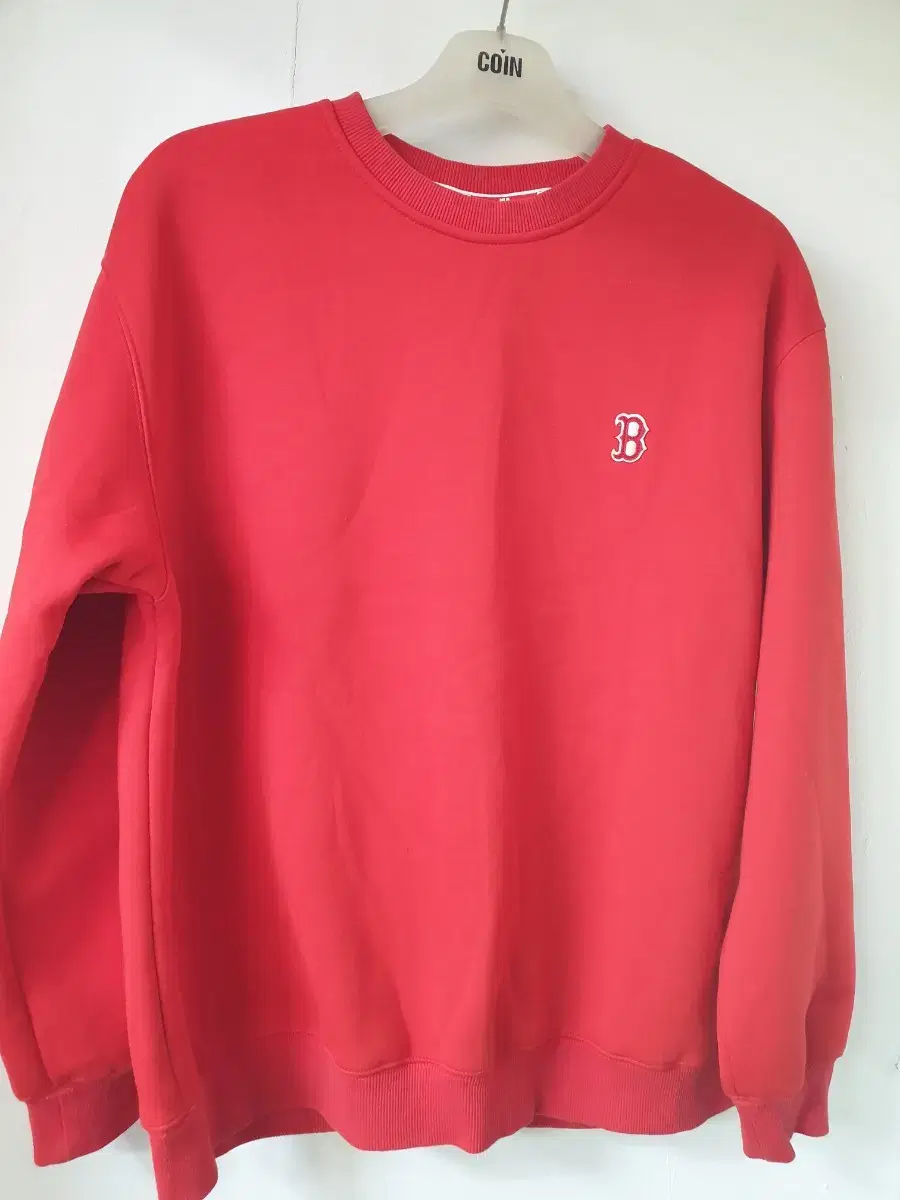 MLB Red Boston Red Sox Logo Brushed Sweatshirt Size M