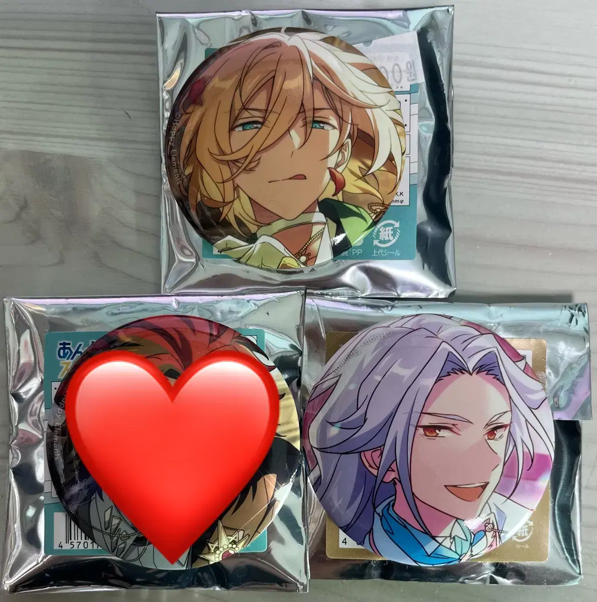 Anstar Badge Kupine Nagisa, Kiryu Kuro, Tenshoin Eiichi