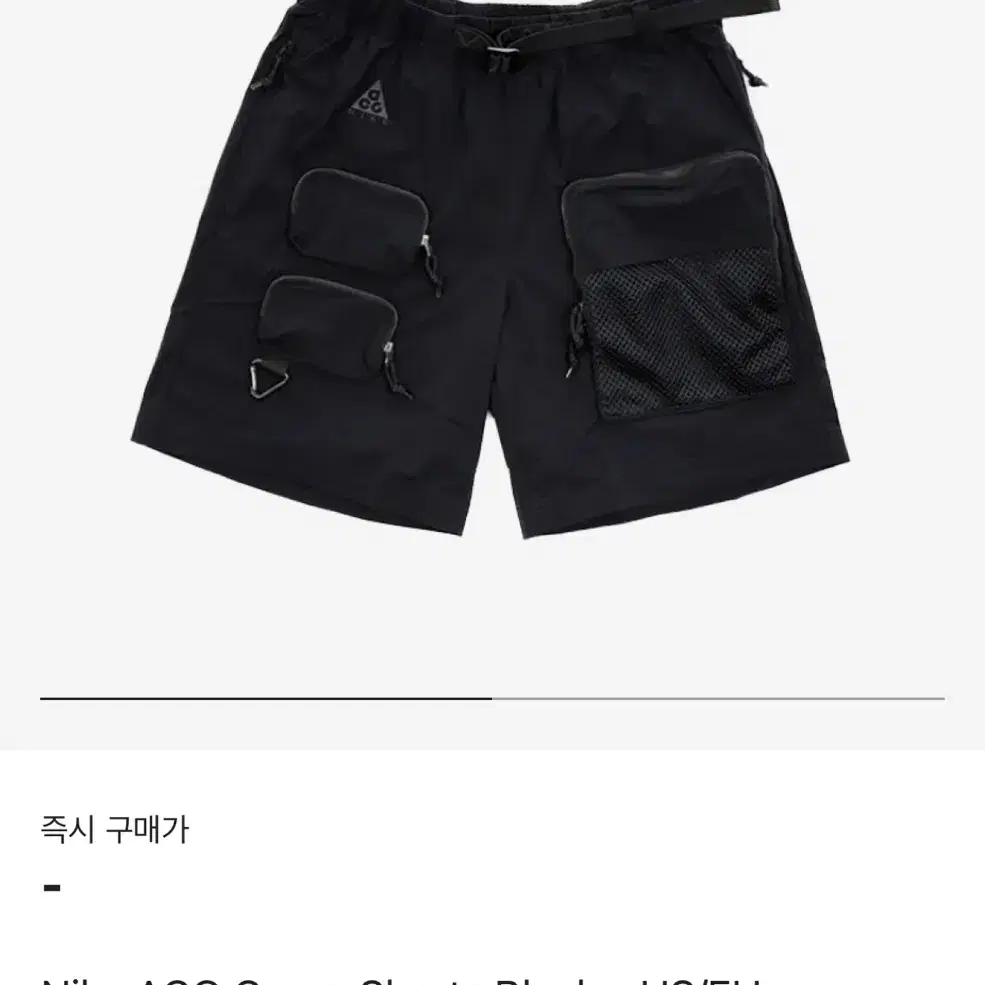 [M] acg 카고 쇼츠 블랙