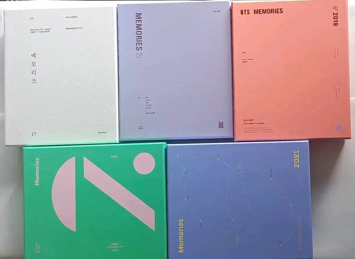 Bangtan BTS 17-21 Memories blu-ray 5 sets in bulk (excluding photocards)