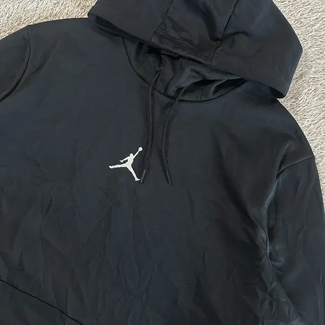 [XL] 나이키 조던 AIR JORDAN 센터로고 기능성 후드티 블랙