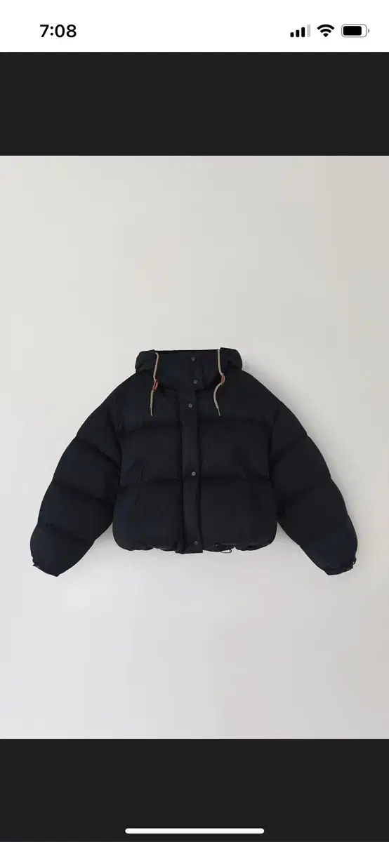 낫띵리튼 Pebble cropped puffer (Dark navy)