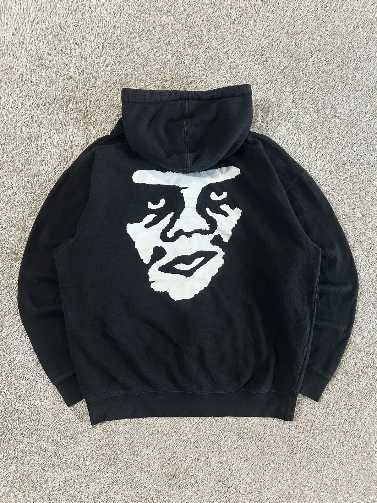 [L] OBEY OBEY Creeper Hoodie Zip-up Black