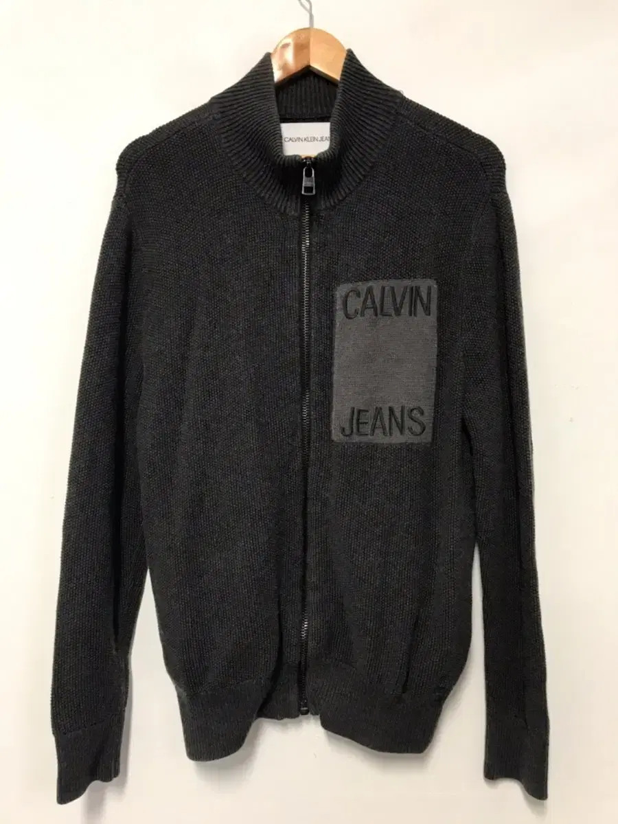 Calvin Klein Men's Knit zip-up jacket size M gray