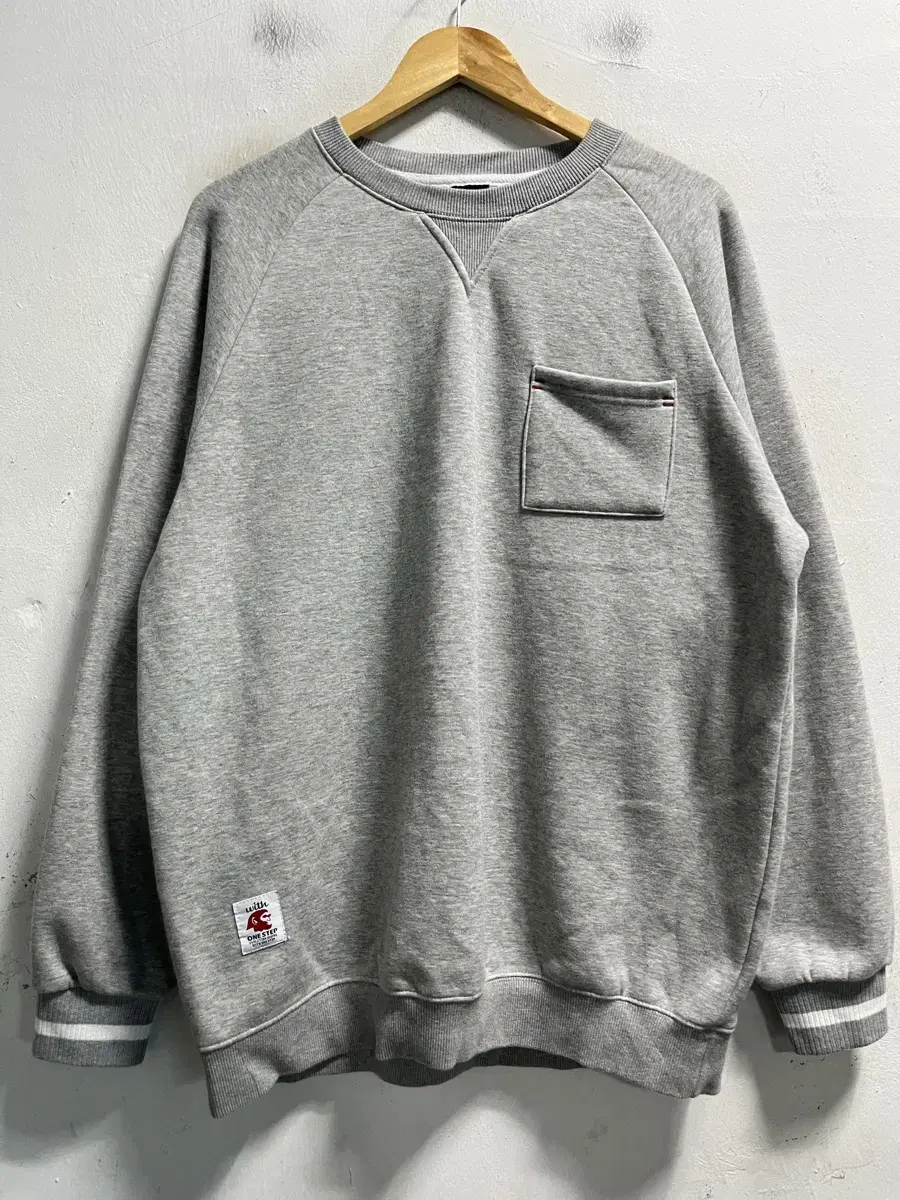 110 FP142 Pocketed Gray Loose Fit Sweatshirt Genuine