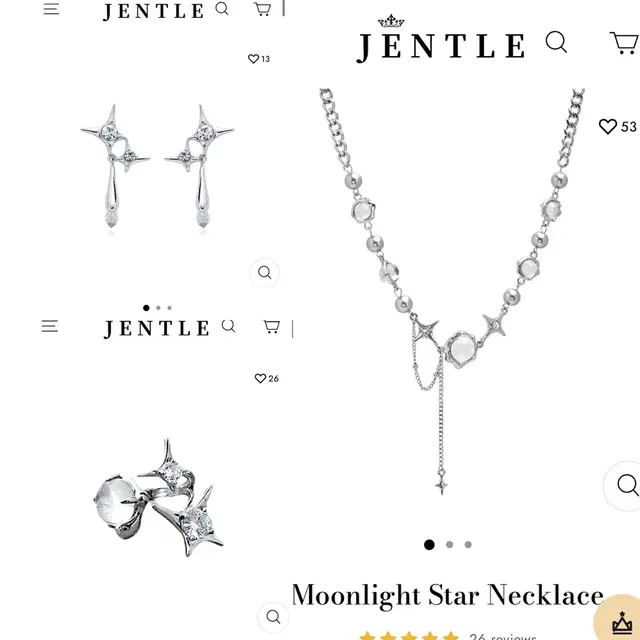 Jentle Jewelry 악세사리 목걸이 귀걸이 반지 인스타 갸루 펑크