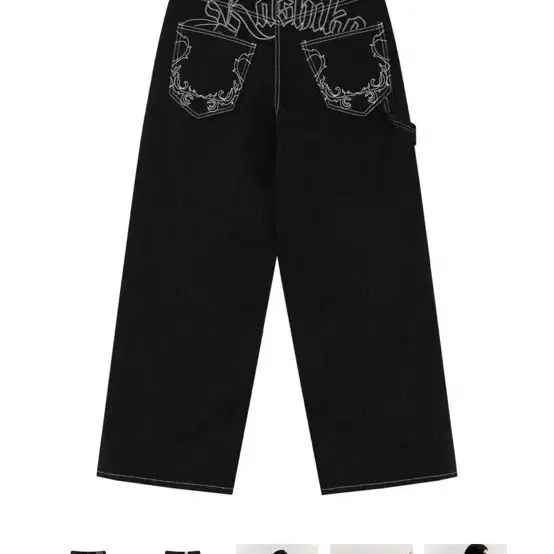 카시코 Embroied Nonfade Denim Pants 2size