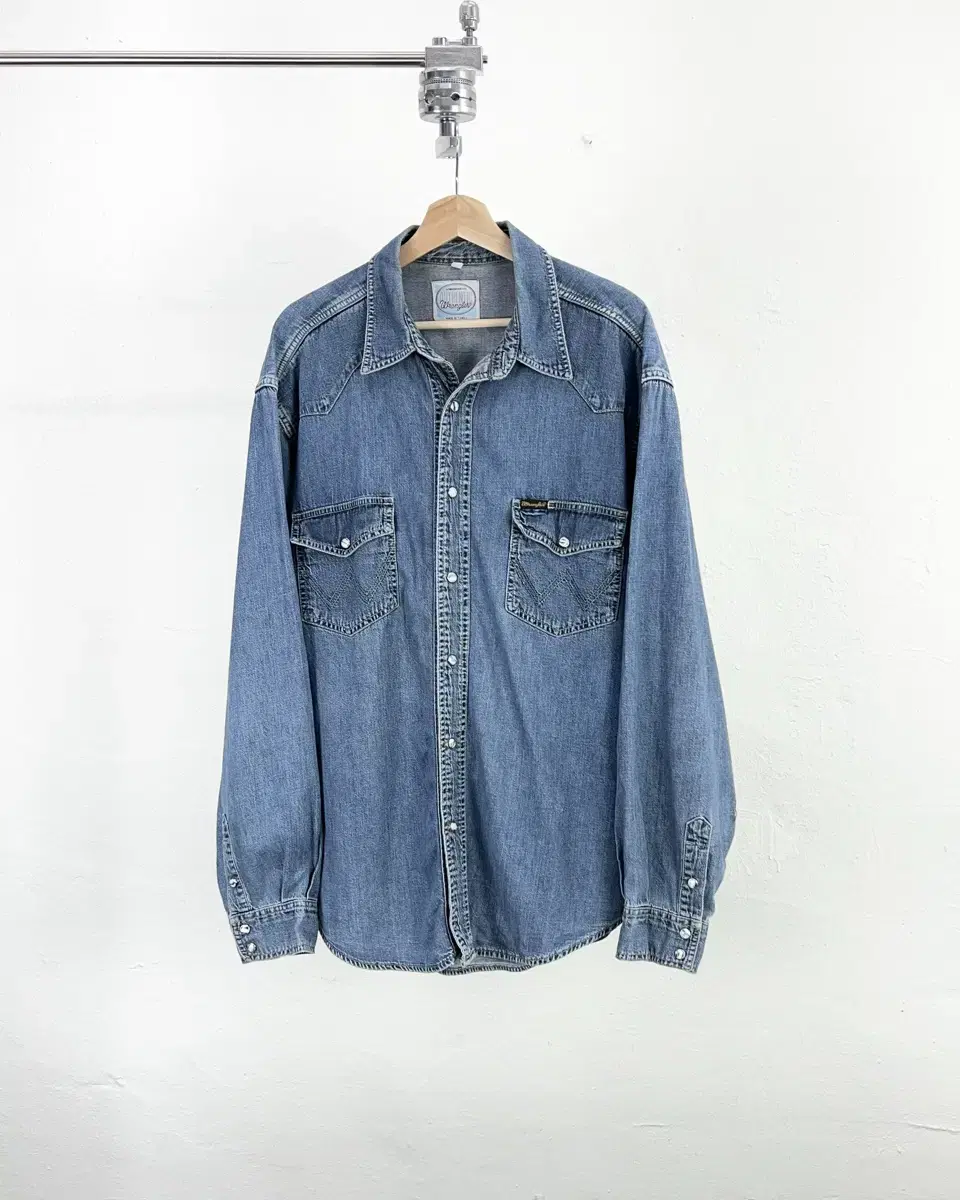 Wrangler Light Blue Western Denim Shirt