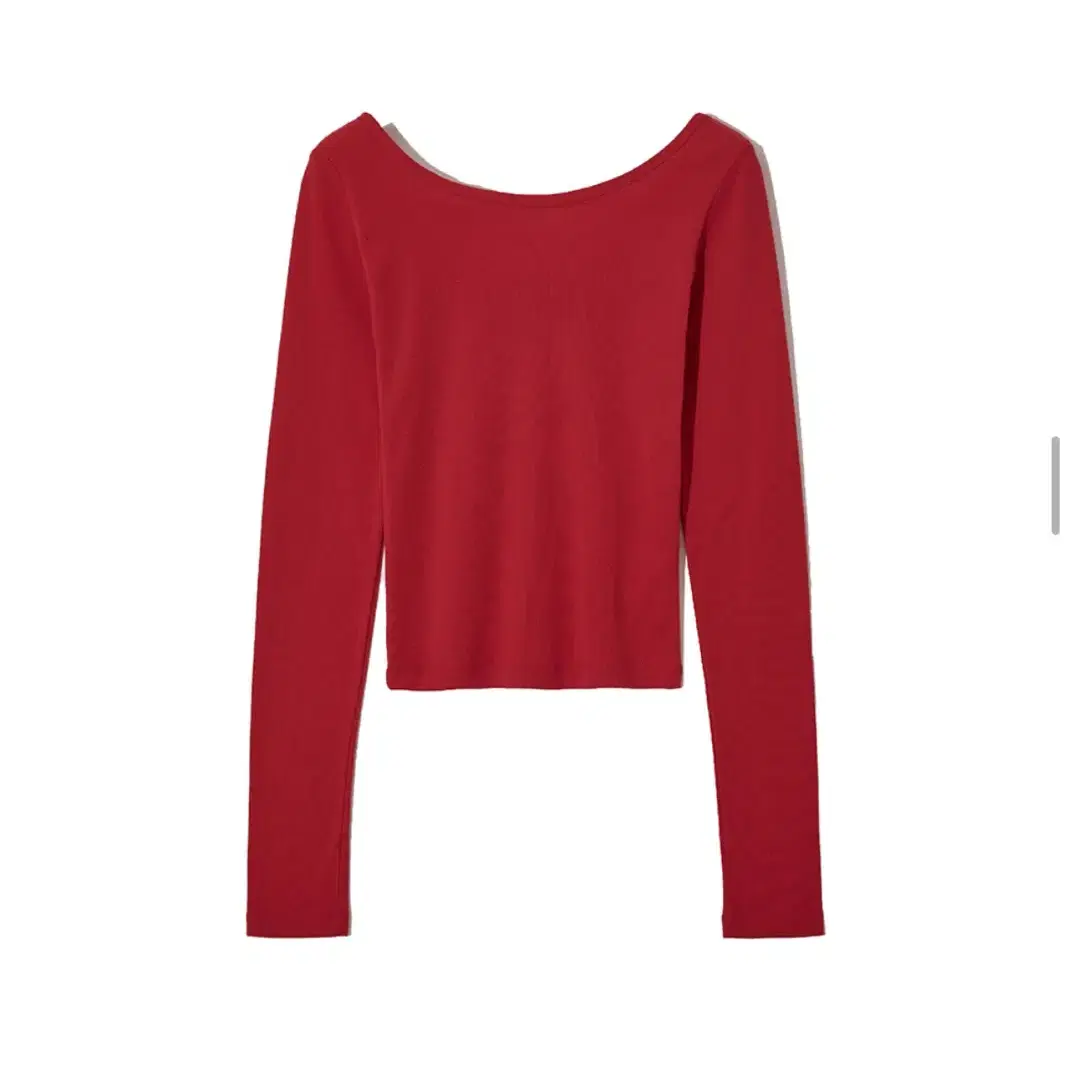 렌세 Back Point Boat Neck Sleeve Red