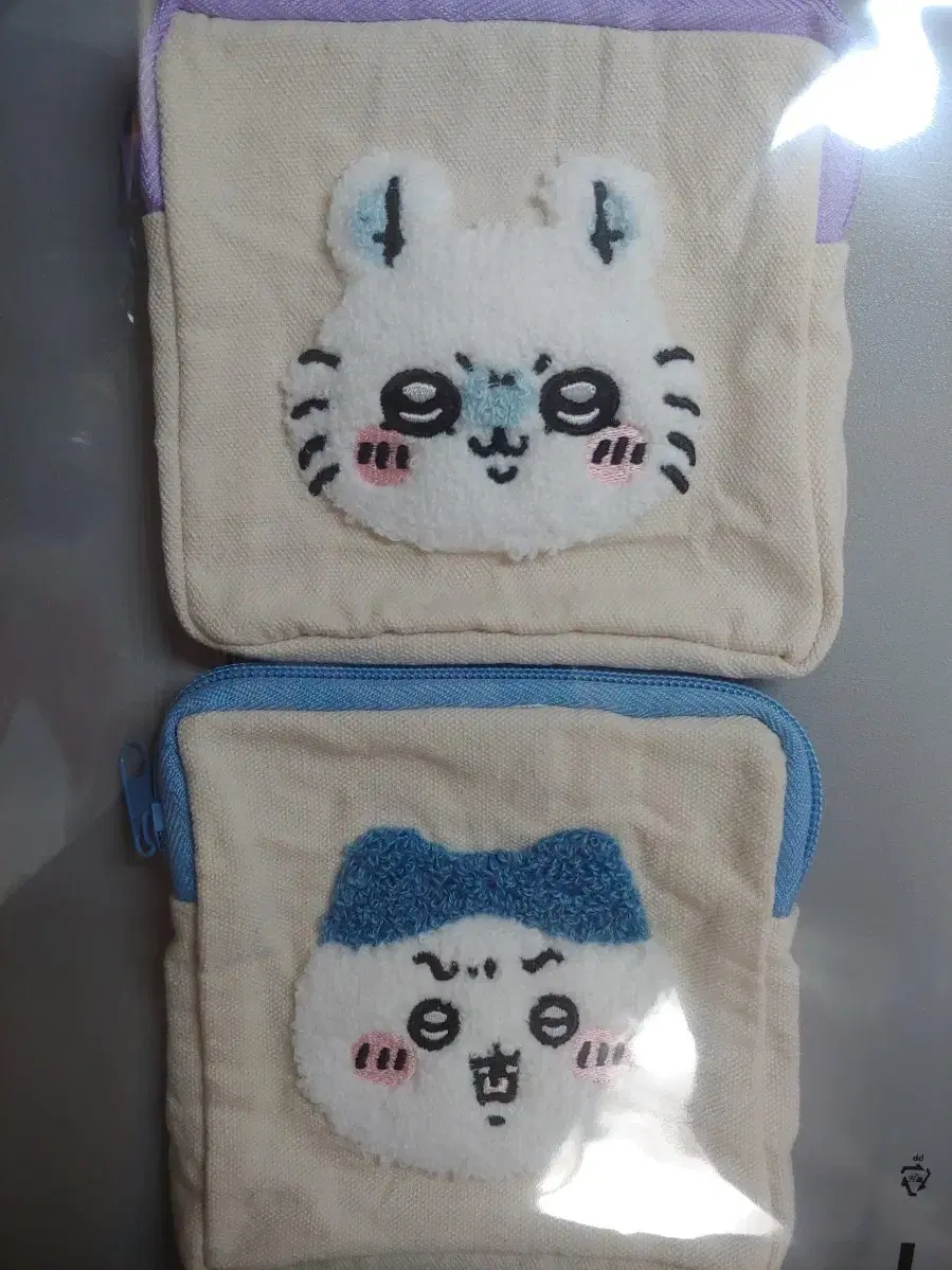 (Bulk of 2 - Made in Japan) Chiikawa Gacha Mokomoko Pouch Wallet Momonga Hachiware