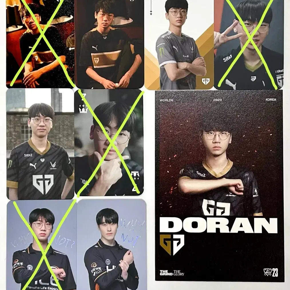 티원 도란 한화생명 제카 포카 엽서 포토카드 LCK 젠지 T1