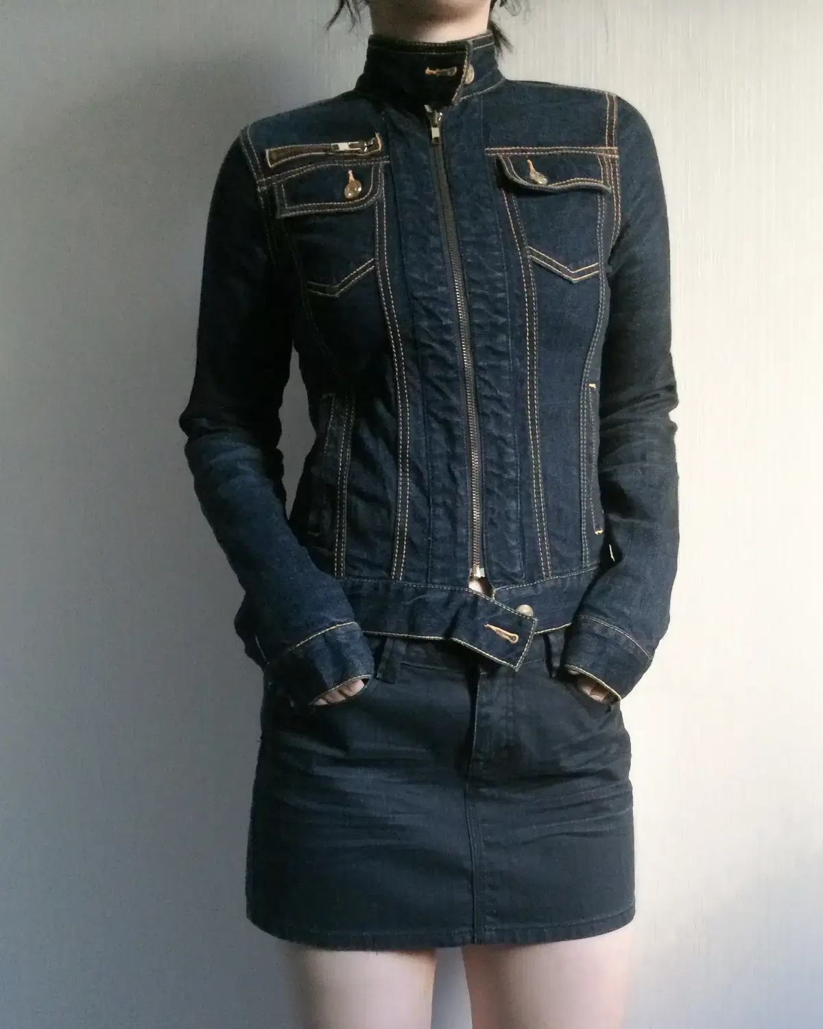 Stitch point denim jacket