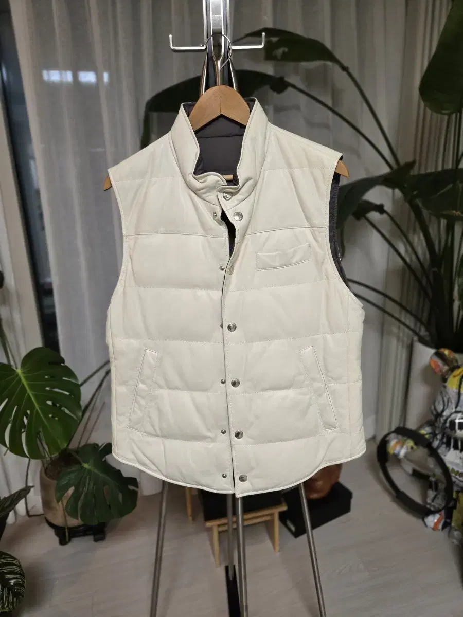 Cucinelli Leather Reversible Vest