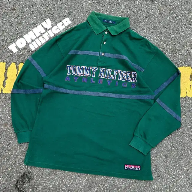 90s TOMMY HILFIGER 타미힐피거 럭비 티셔츠