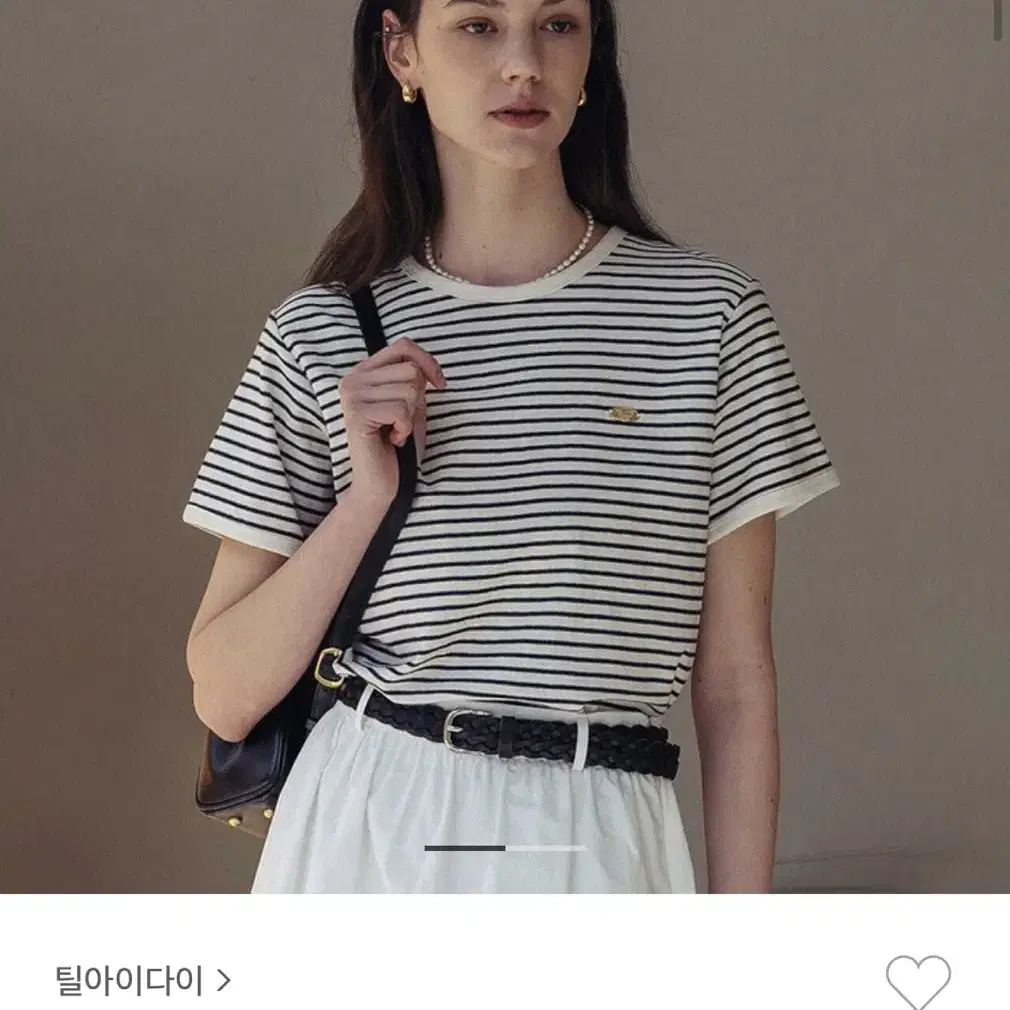 틸아이다이 cotton stripe t shirt