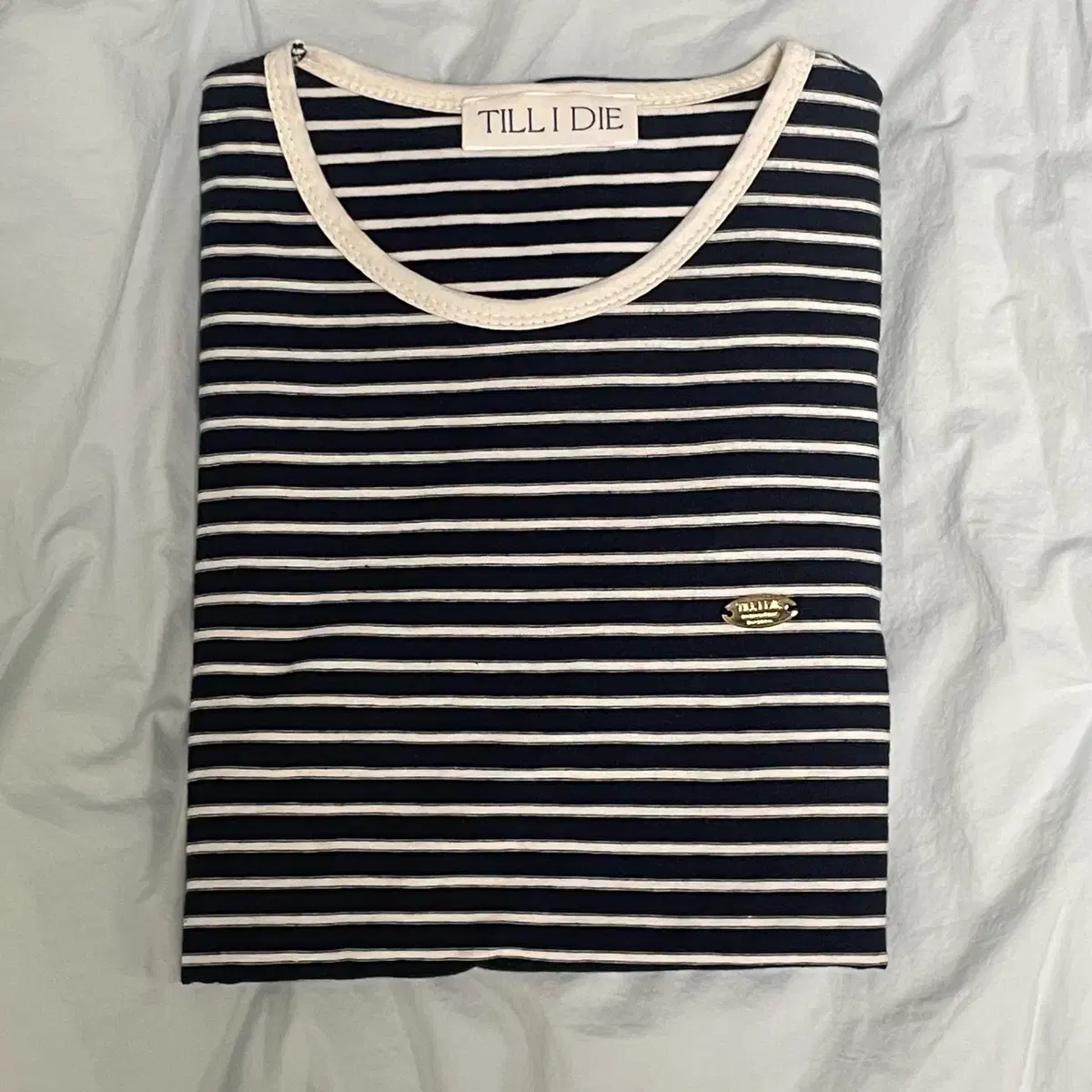 틸아이다이 cotton stripe t shirt