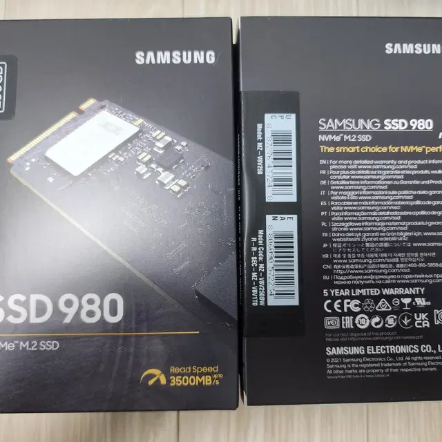 삼성 980 SSD 250GB /원도우10, 문서/미개봉,국내품