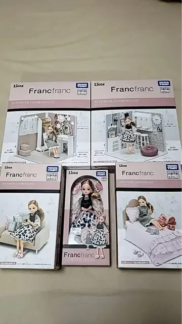 리카짱 Francfranc 콜라보레이션 5종 세트 미개봉 새상품