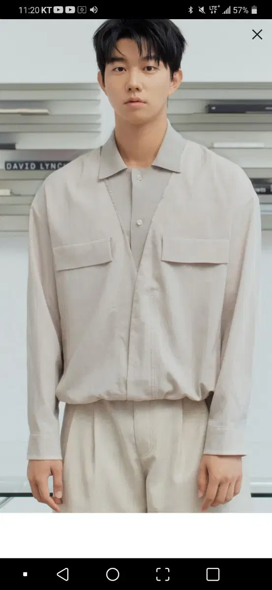 [SYSTEM OMG] SYSTEM Caraneating Layers Flap Shirt Jumper