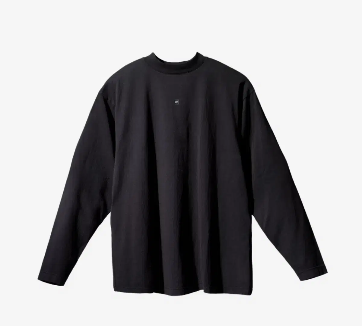 E.JI Gap Engineered by Balenciaga Logo Long Sleeve T-Shirt is black.