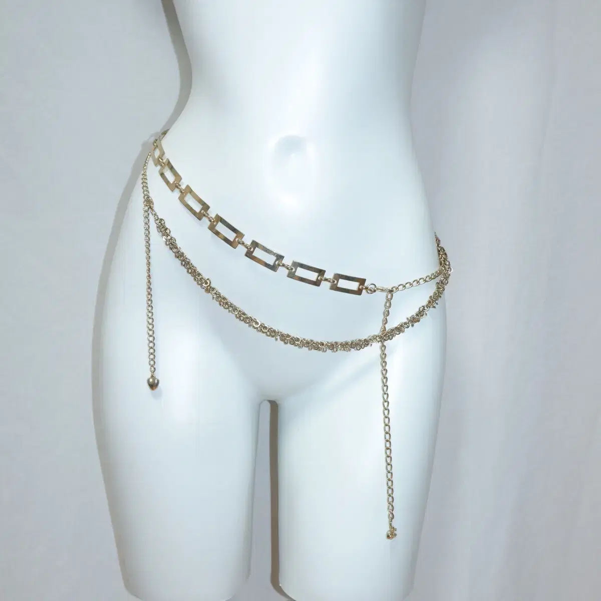 Vintage gold chain belt 2pcs