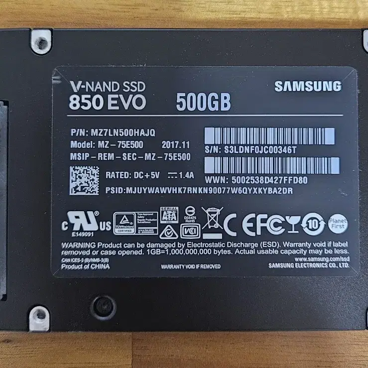 삼성 SSD EVO 850 500G 팝니다