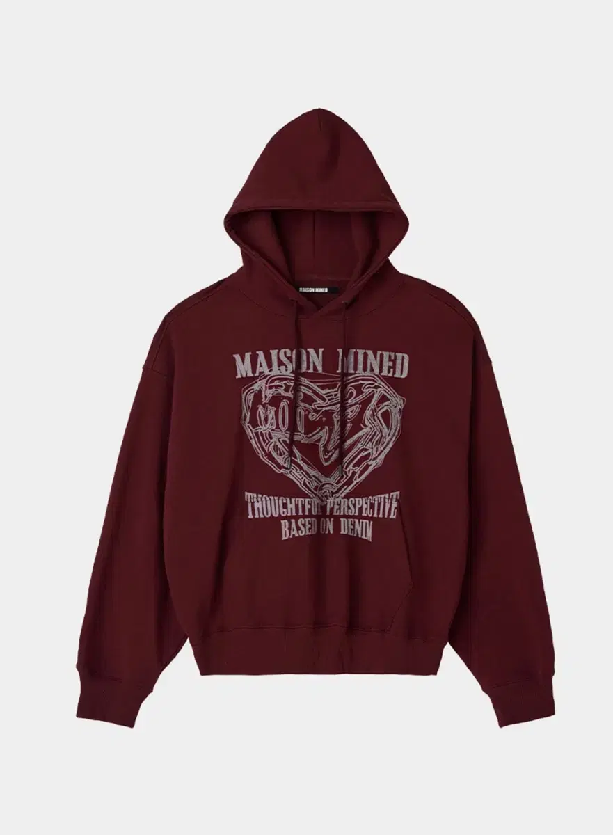 Maison Margiela Double Heart Hoodie Burgundy