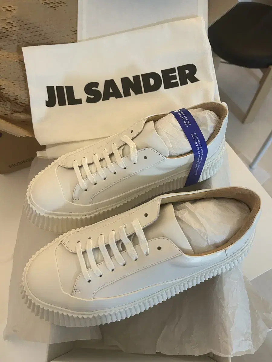 질 샌더(JIL SANDER) 신발 화이트 스니커즈