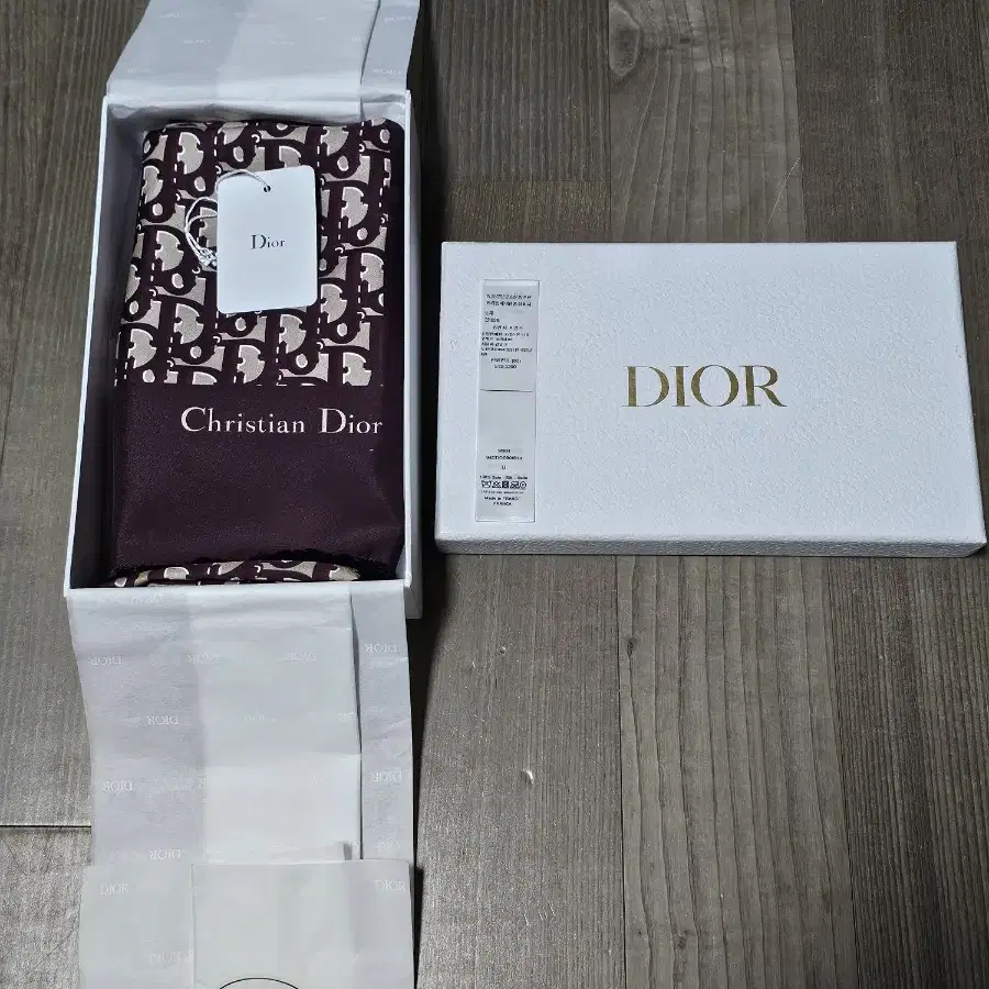 영수증O/정품) Dior 크리스찬 디올 스카프 양면 투웨이