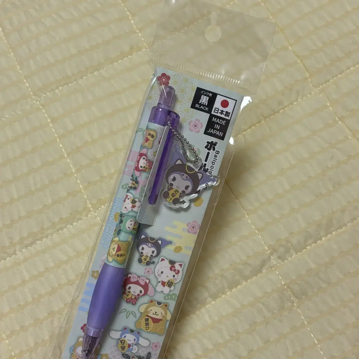 Kuromi Manekineko Acrylic Charm Ballpoint Pen (Half-priced Delivery)